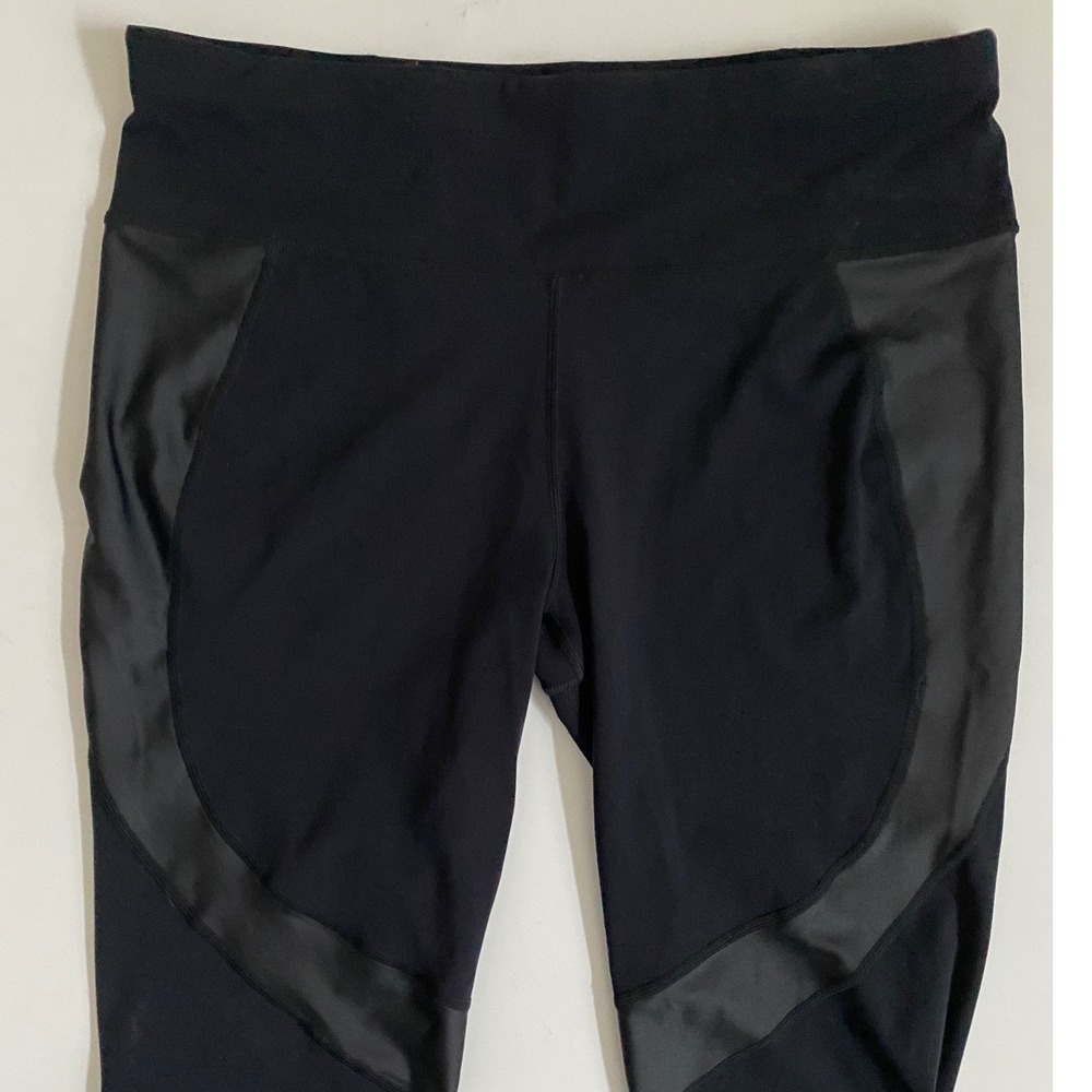 Sweaty Betty The Power Black Cropped Mesh Panel Leggings SB4353 Womens Large - Picture 7 of 9